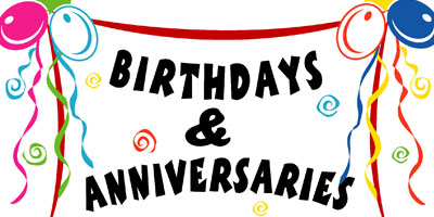 Members Birthdays & Anniversaries